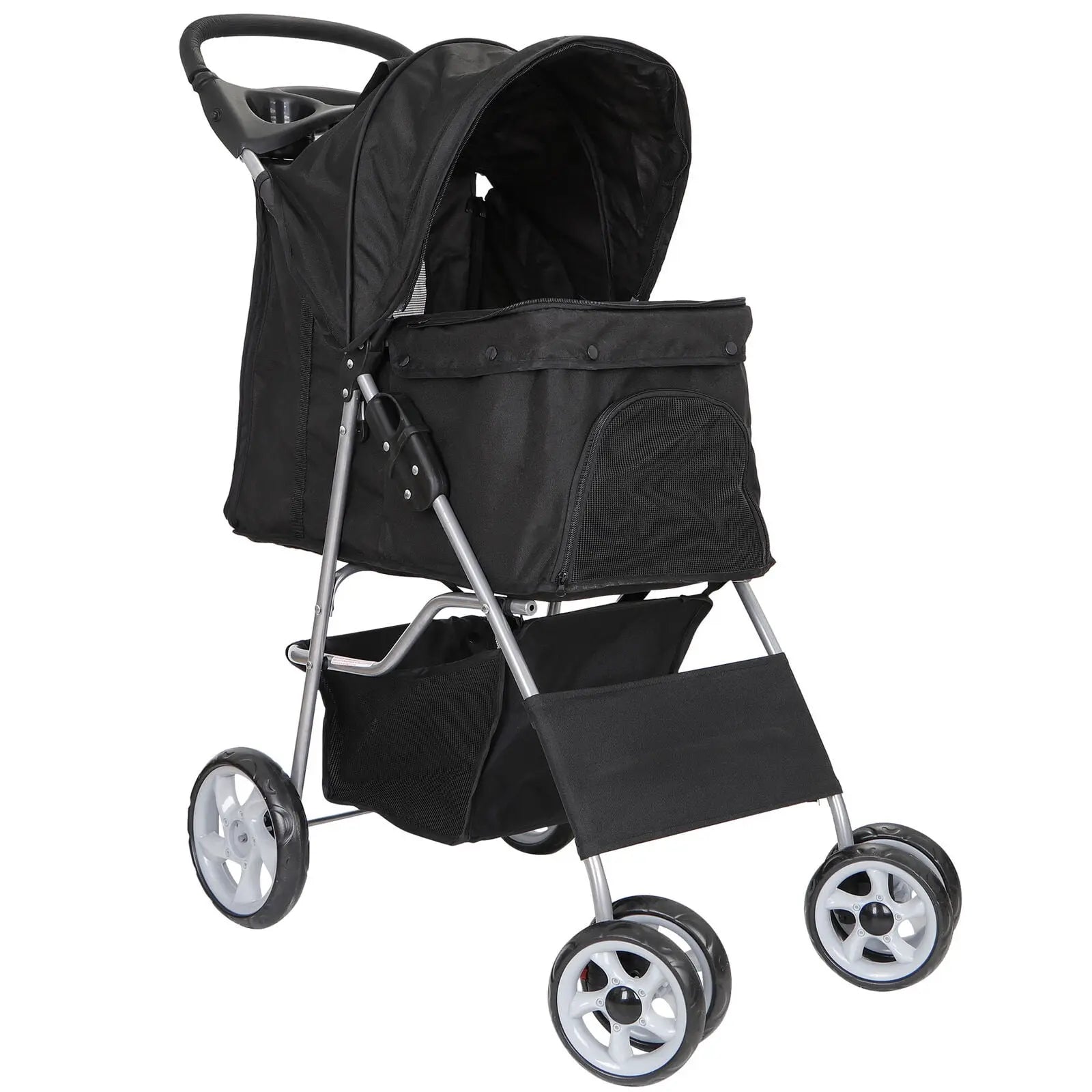 Segawe Foldable Pet Dog Stroller for Small Cat Dog with Storage Basket & Cup Holder for Pet Travel,Summerwins