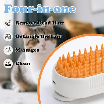 Adjustable Cat Brush for Cats and Dogs Steam Brush Steamy Dog Brush 3 in 1 Electric Spray Cat Hair Brushes for Massage Pet Grooming Comb Hair Removal Combs Pet Products