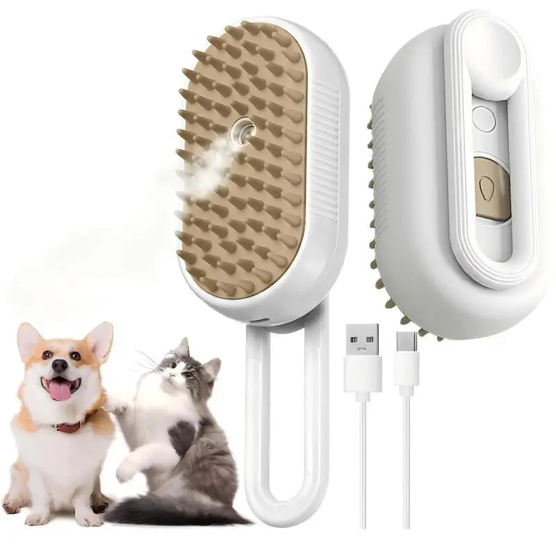 Adjustable Cat Brush for Cats and Dogs Steam Brush Steamy Dog Brush 3 in 1 Electric Spray Cat Hair Brushes for Massage Pet Grooming Comb Hair Removal Combs Pet Products
