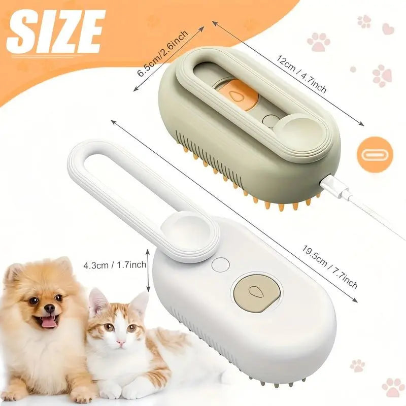 Adjustable Cat Brush for Cats and Dogs Steam Brush Steamy Dog Brush 3 in 1 Electric Spray Cat Hair Brushes for Massage Pet Grooming Comb Hair Removal Combs Pet Products