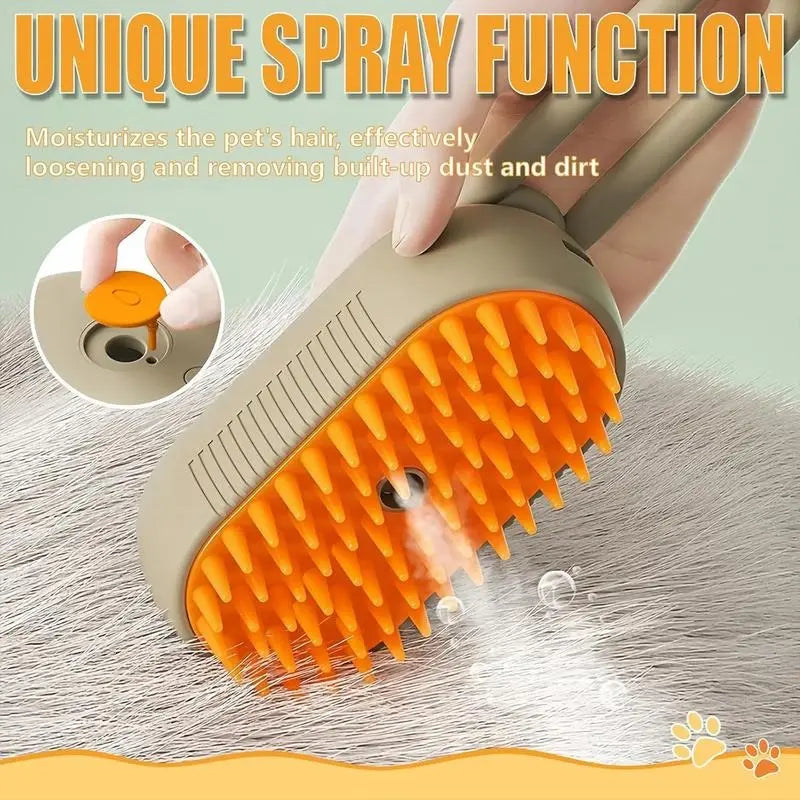 Adjustable Cat Brush for Cats and Dogs Steam Brush Steamy Dog Brush 3 in 1 Electric Spray Cat Hair Brushes for Massage Pet Grooming Comb Hair Removal Combs Pet Products