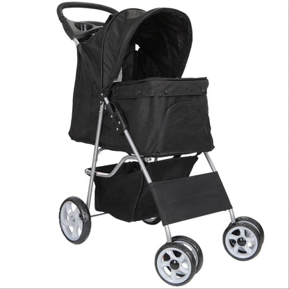 Segawe Foldable Pet Dog Stroller for Small Cat Dog with Storage Basket & Cup Holder for Pet Travel,Summerwins