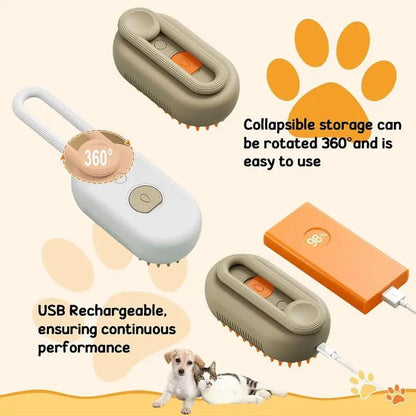 Adjustable Cat Brush for Cats and Dogs Steam Brush Steamy Dog Brush 3 in 1 Electric Spray Cat Hair Brushes for Massage Pet Grooming Comb Hair Removal Combs Pet Products