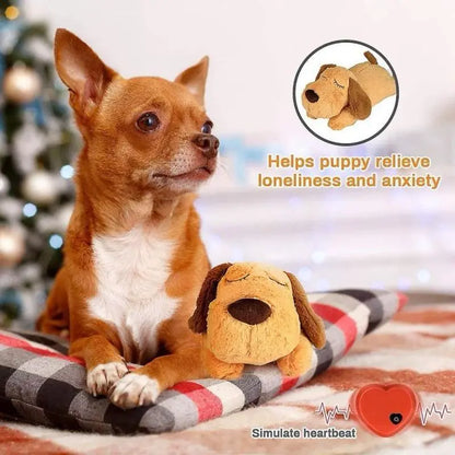 Stop Puppy Anxiety! Heartbeat Dog Toy for Sleep & Calming - Soft Plush Companion for Separation Anxiety & Stress Relief