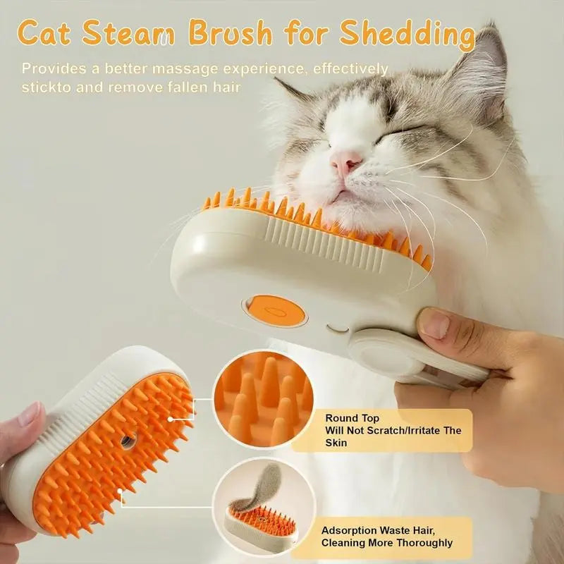 Adjustable Cat Brush for Cats and Dogs Steam Brush Steamy Dog Brush 3 in 1 Electric Spray Cat Hair Brushes for Massage Pet Grooming Comb Hair Removal Combs Pet Products