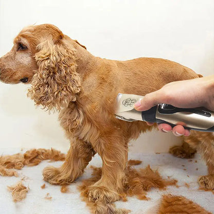 KALHELA Dog Clippers Low Noise, Quiet Dog Grooming Kit Rechargeable Cordless Pet Hair Clipper Trimmer Shaver for Small and Large Dogs Cats Animals (Gold)