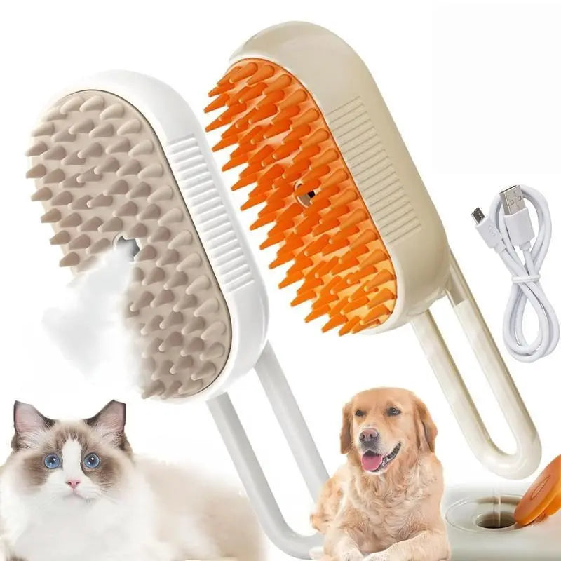 Adjustable Cat Brush for Cats and Dogs Steam Brush Steamy Dog Brush 3 in 1 Electric Spray Cat Hair Brushes for Massage Pet Grooming Comb Hair Removal Combs Pet Products