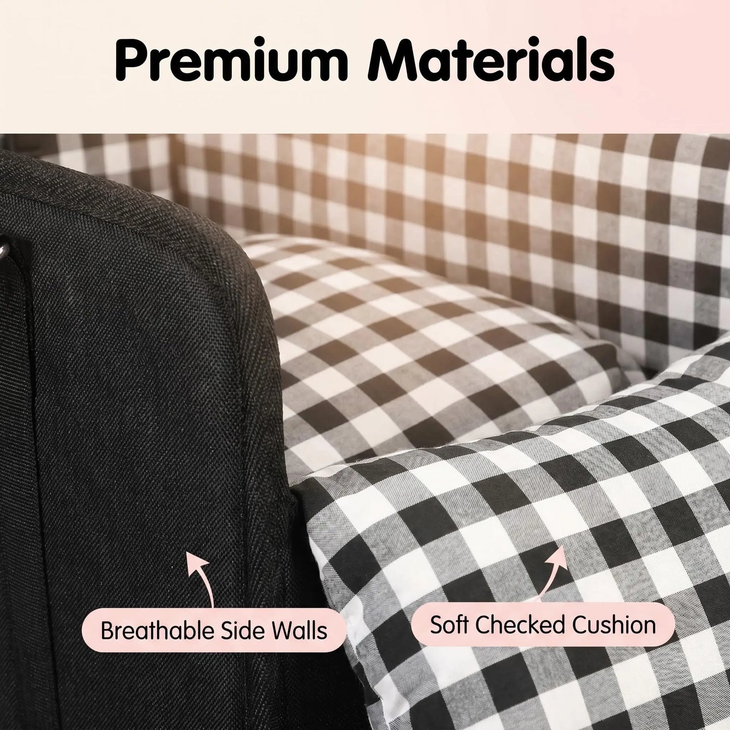 Small Dog Car Seat Center Console Booster Seat for Small Dogs & Cats, Safe Travel Pet Carrier with Safety Leash, Portable Armrest Pet Bed for Car, Non-Slip Pet Travel Carrier for Small Breeds