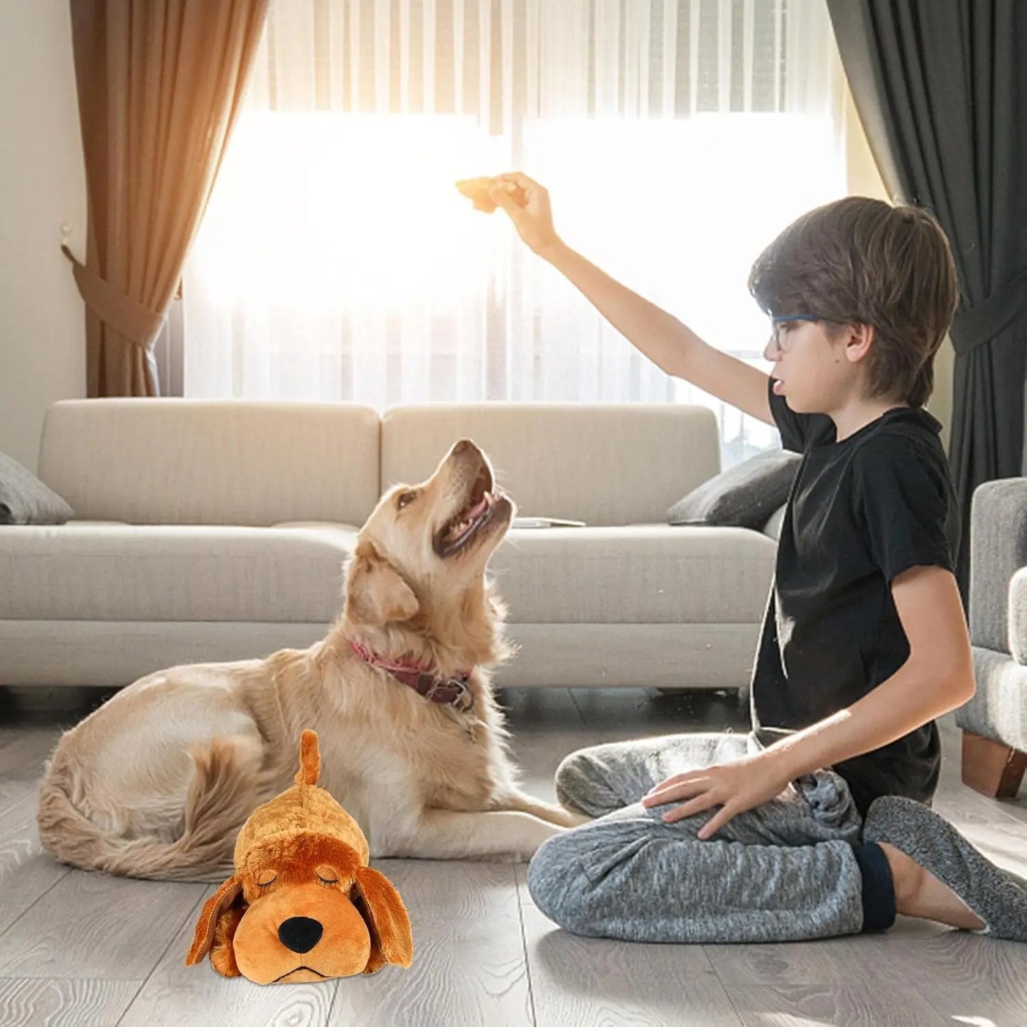 Stop Puppy Anxiety! Heartbeat Dog Toy for Sleep & Calming - Soft Plush Companion for Separation Anxiety & Stress Relief