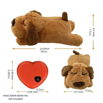 Stop Puppy Anxiety! Heartbeat Dog Toy for Sleep & Calming - Soft Plush Companion for Separation Anxiety & Stress Relief
