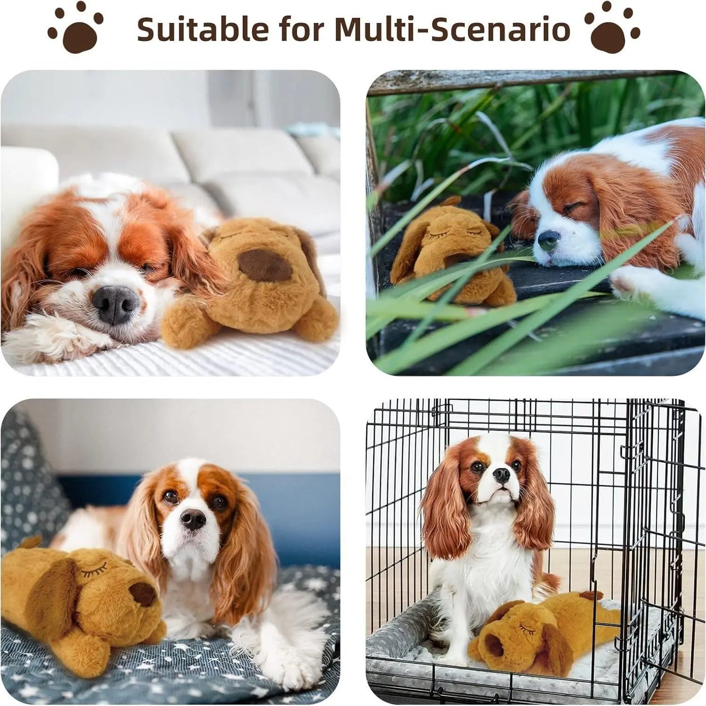 Stop Puppy Anxiety! Heartbeat Dog Toy for Sleep & Calming - Soft Plush Companion for Separation Anxiety & Stress Relief